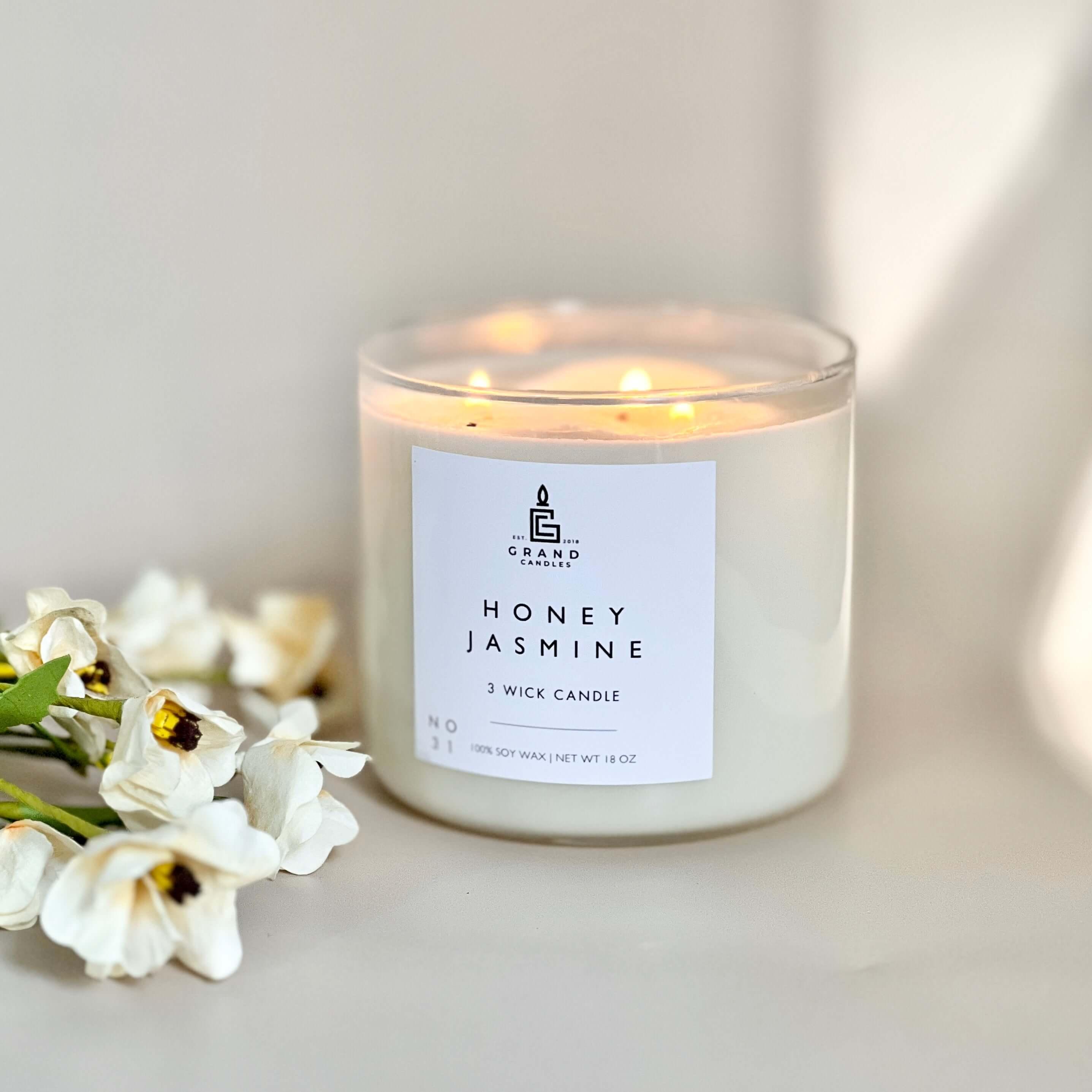 Jasmine 3-Wick Scented Candle