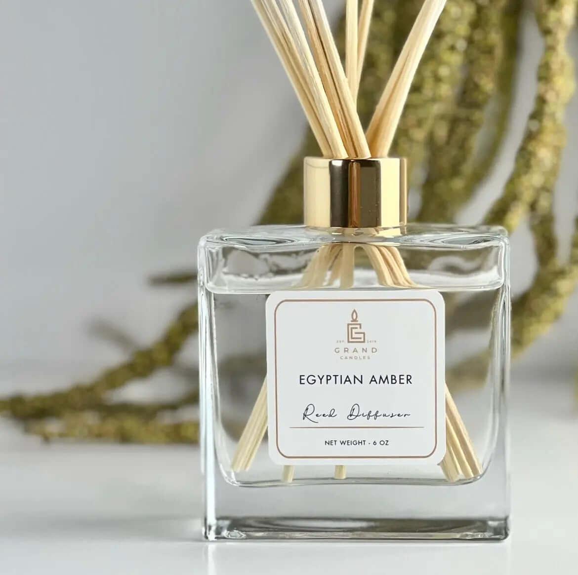 Egyptian Amber Reed Diffuser  - Grand Candles LLC   