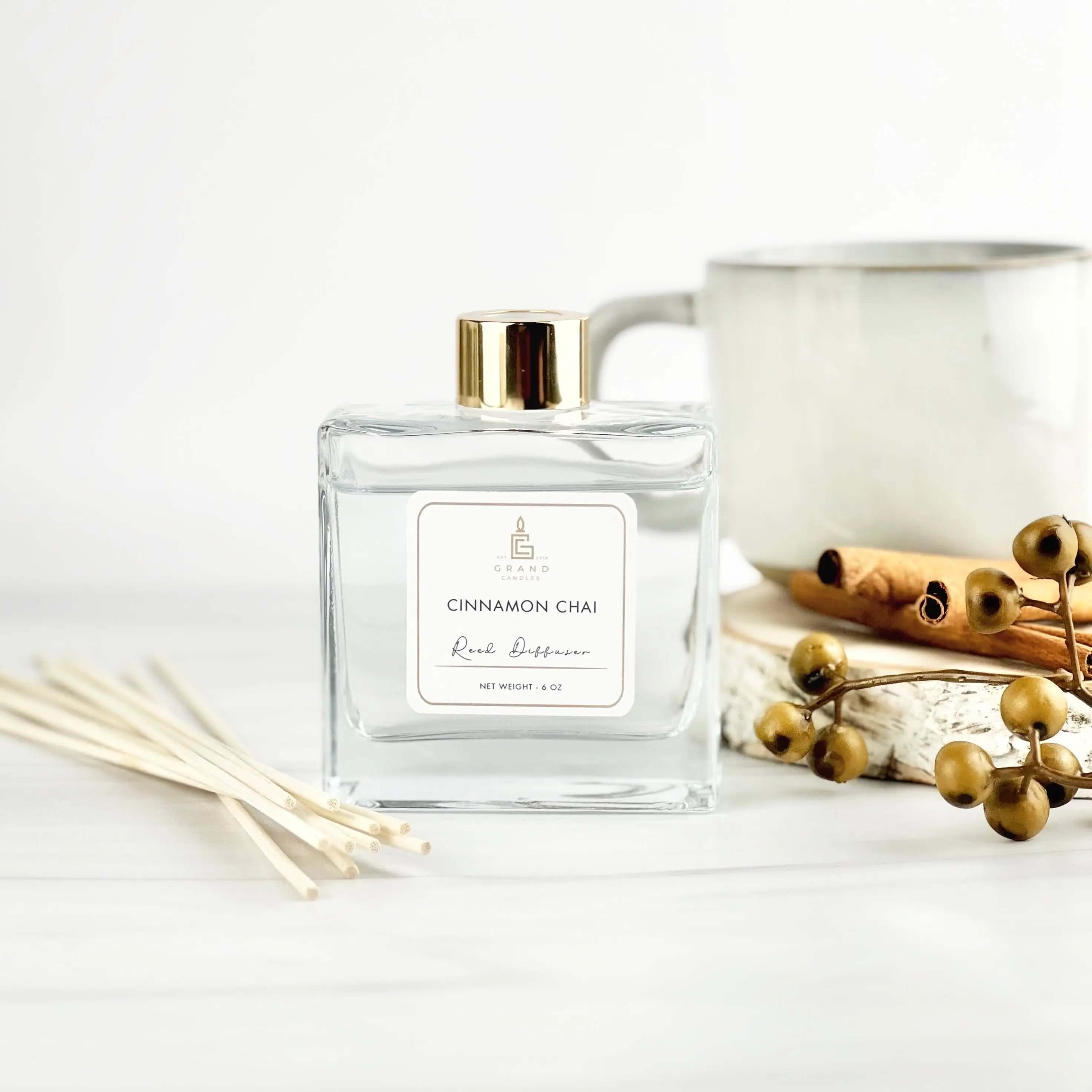 Cinnamon Chai Reed Diffuser  - Grand Candles LLC   