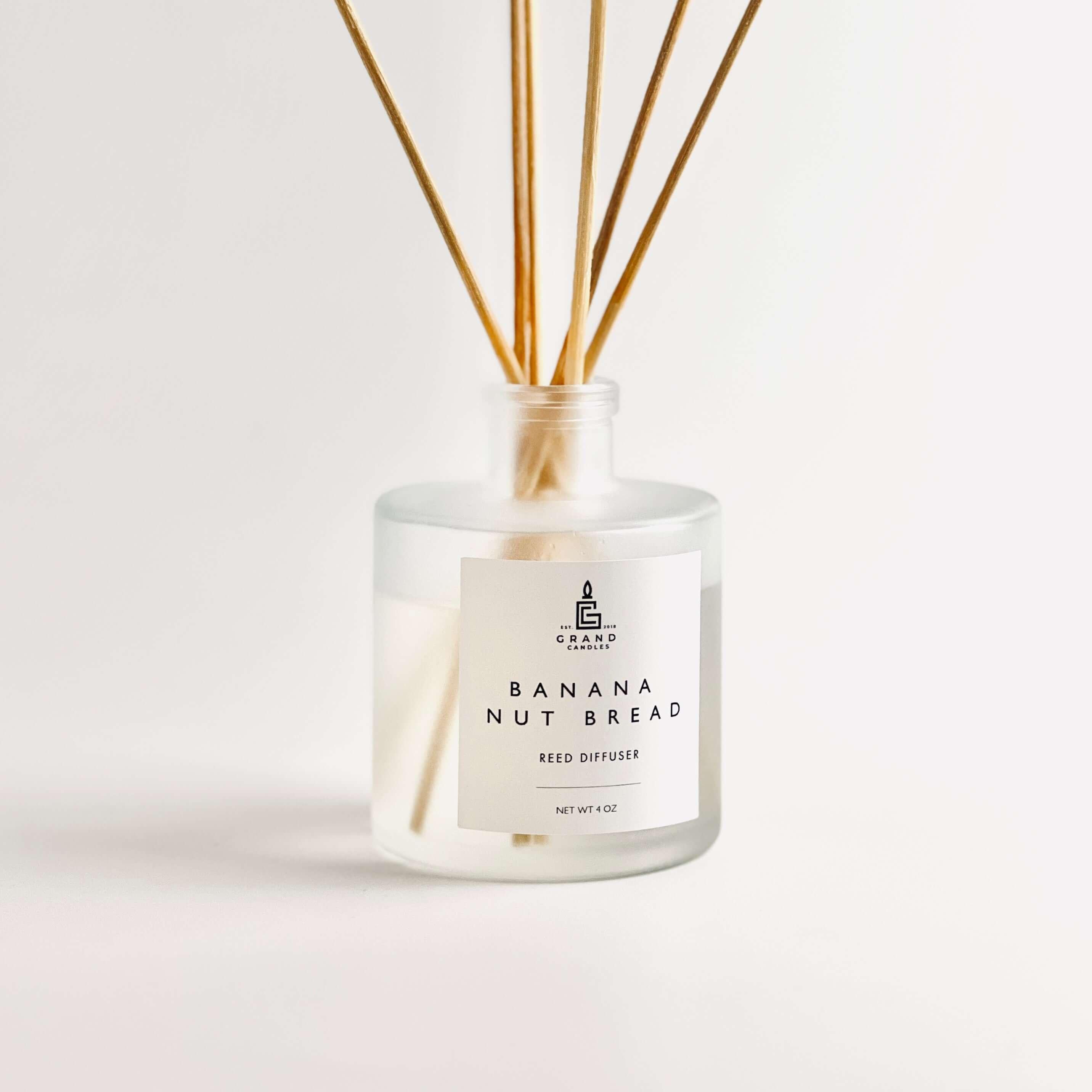 Banana Nut Bread Reed Diffuser  - Grand Candles LLC   