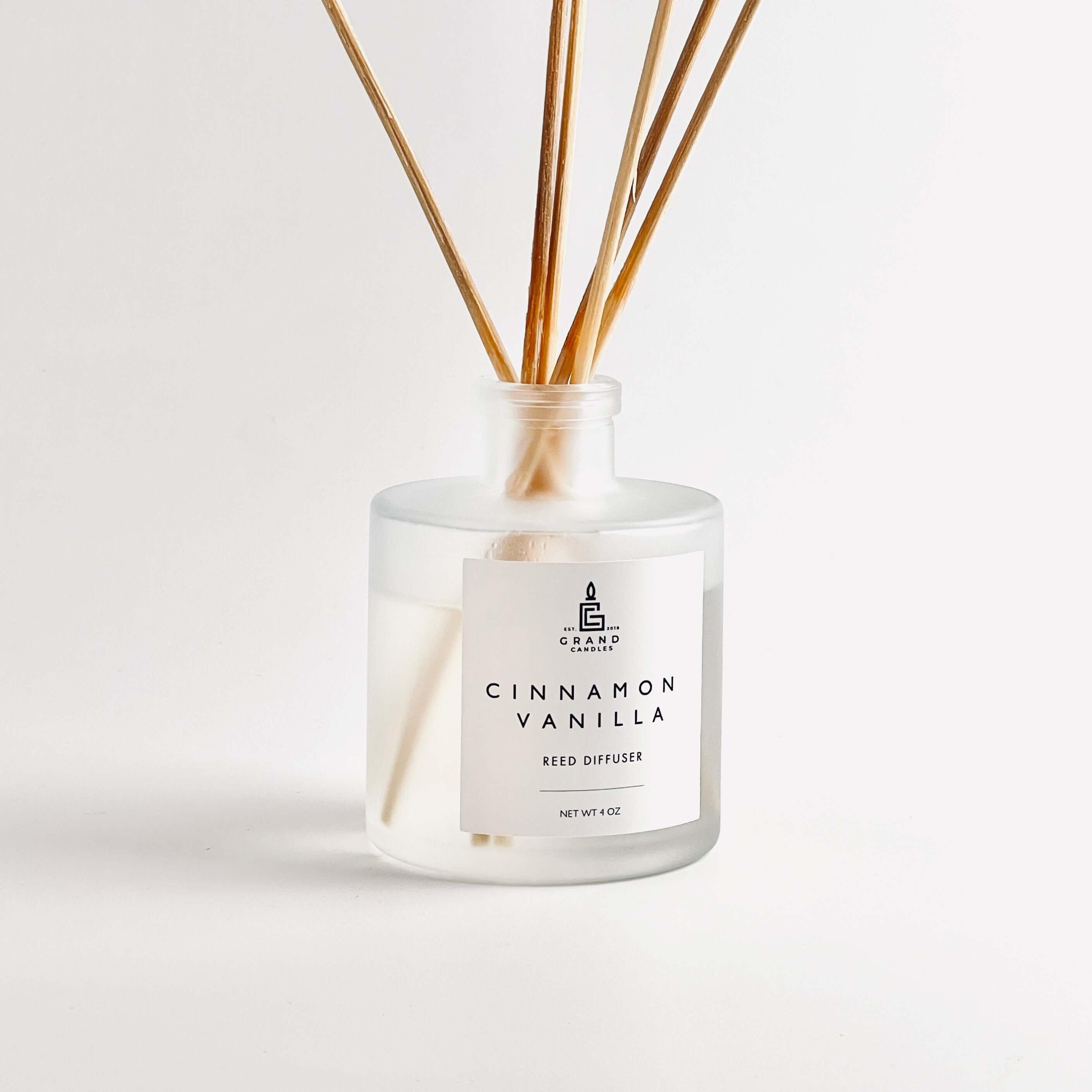 Cinnamon Vanilla Reed Diffuser  - Grand Candles LLC   