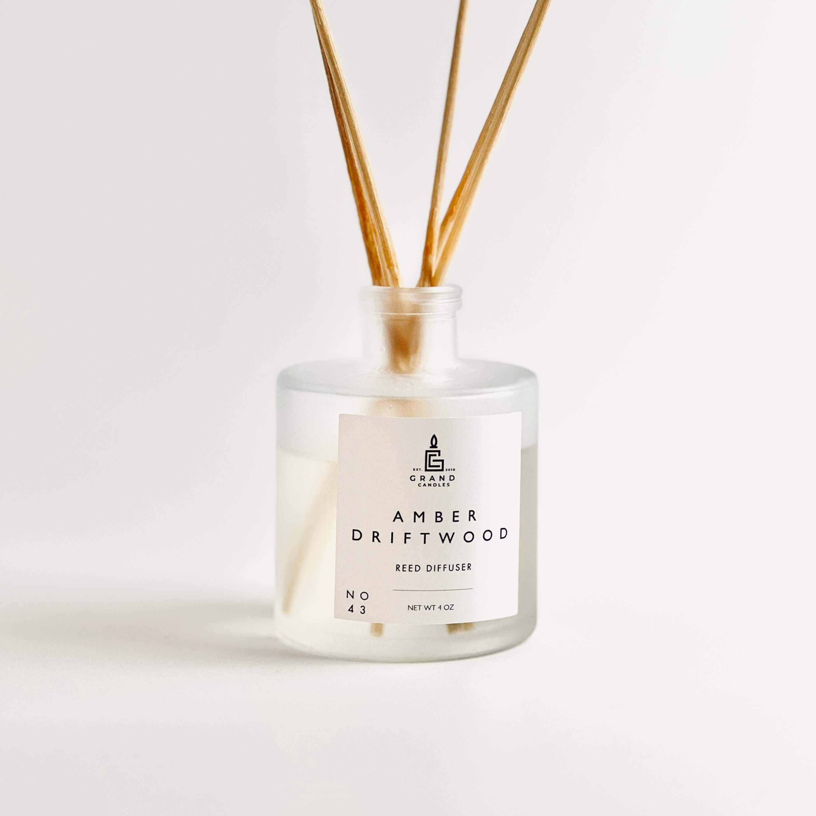 Amber Driftwood Reed Diffuser  - Grand Candles LLC   