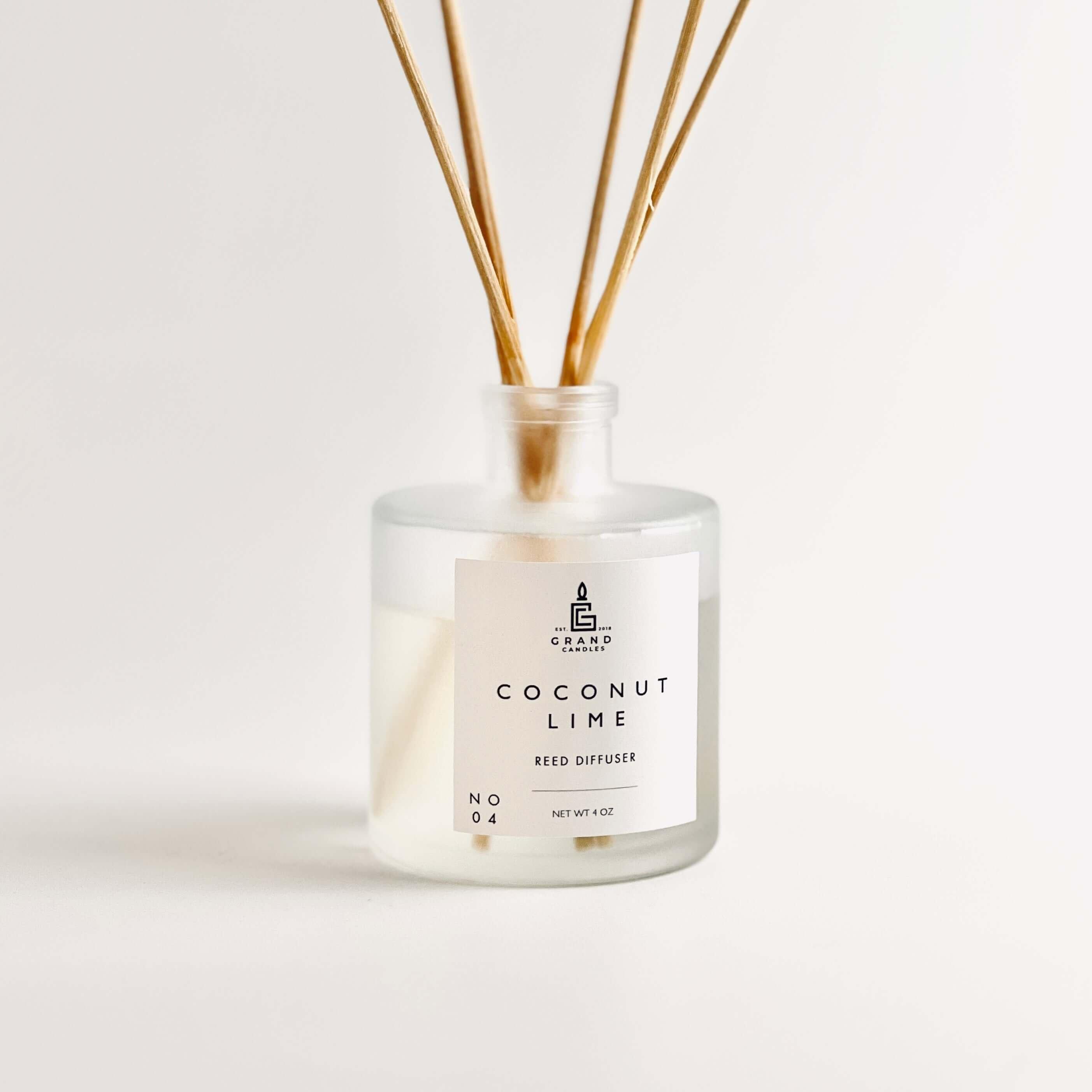 Coconut Lime Reed Diffuser  - Grand Candles LLC   