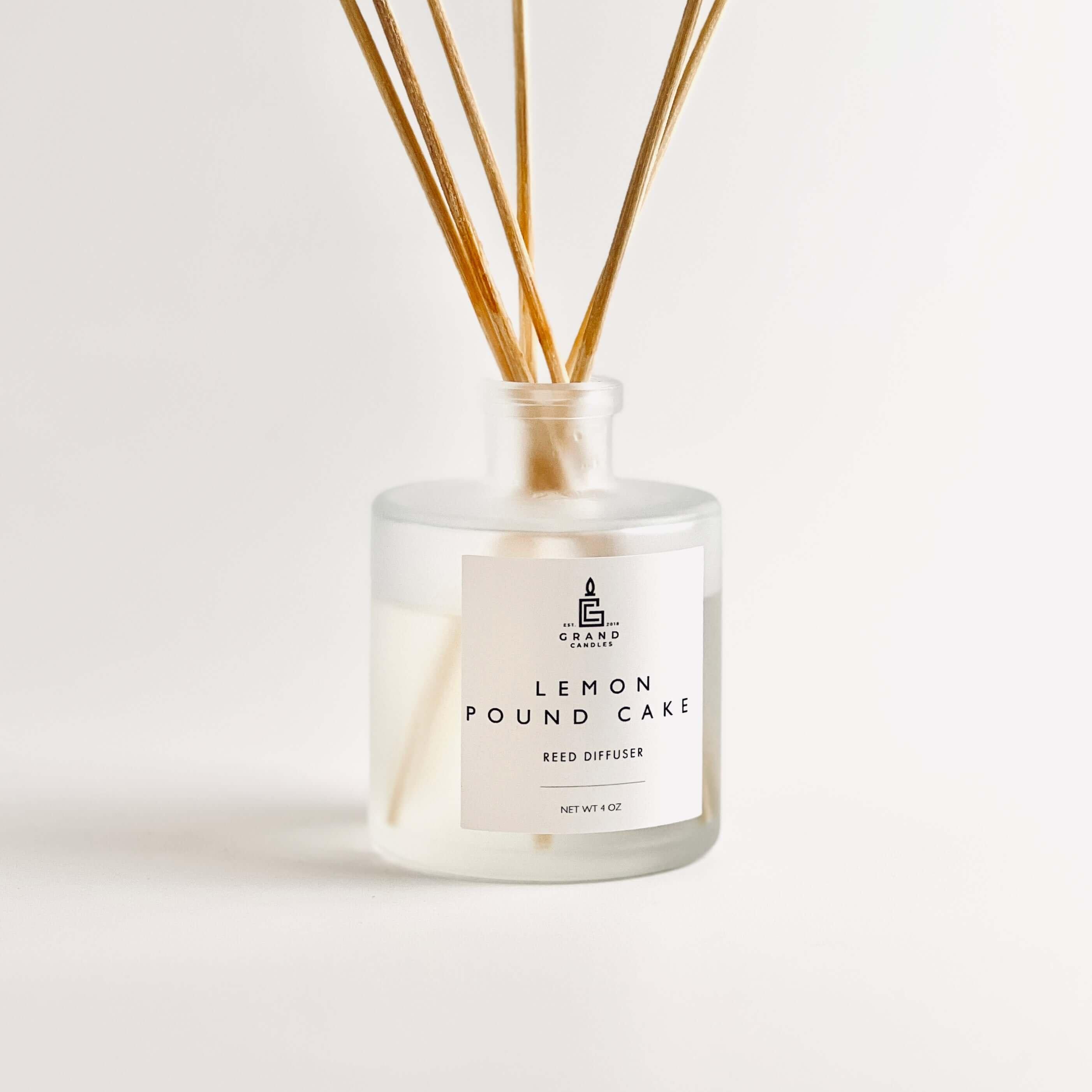 Lemon Pound Cake Reed Diffuser  - Grand Candles LLC   