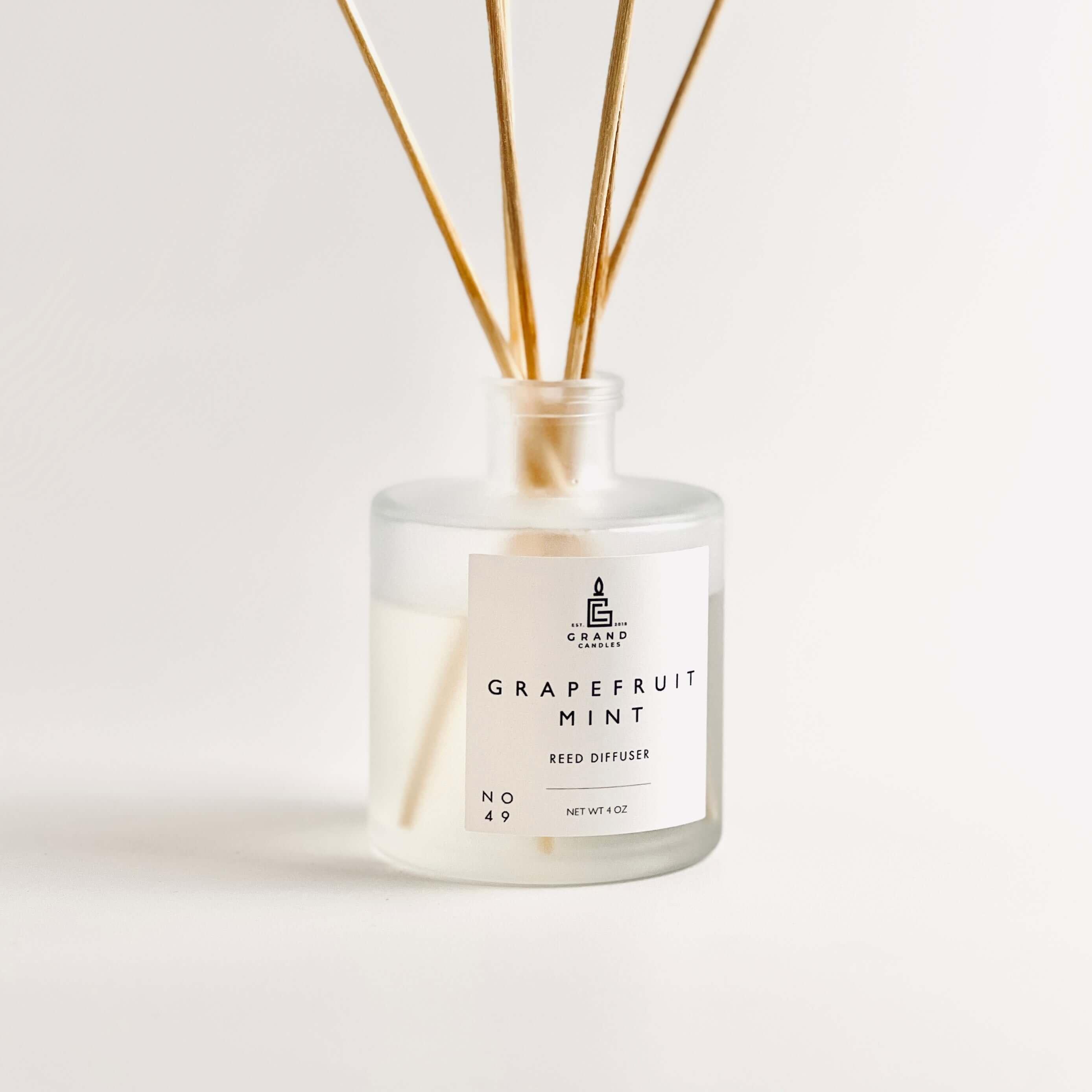 Grapefruit Mint Reed Diffuser  - Grand Candles LLC   