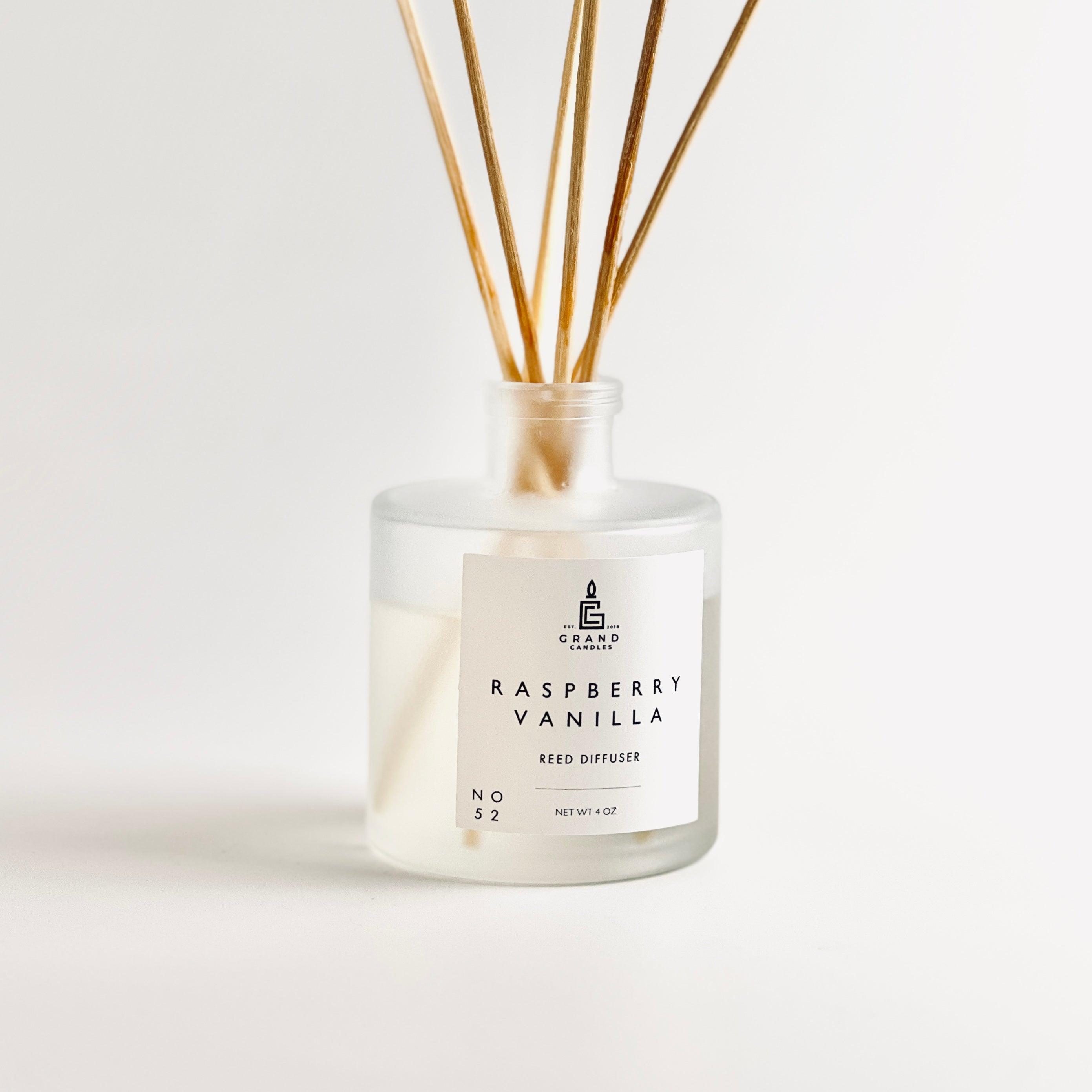 Raspberry Vanilla Reed Diffuser  - Grand Candles LLC   