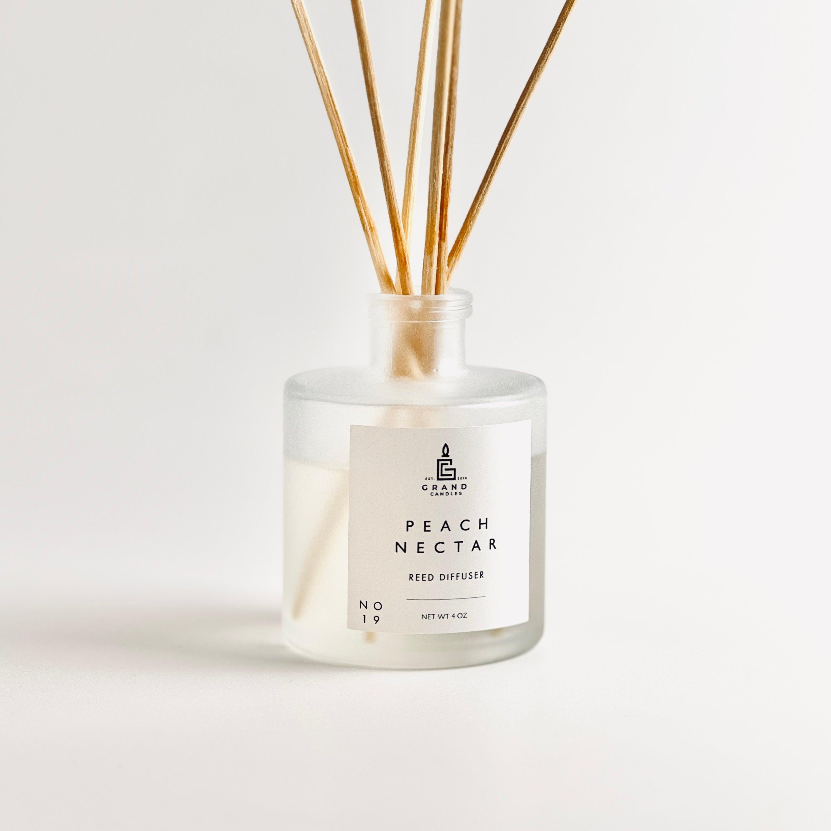 Peach Nectar Reed Diffuser  - Grand Candles LLC   