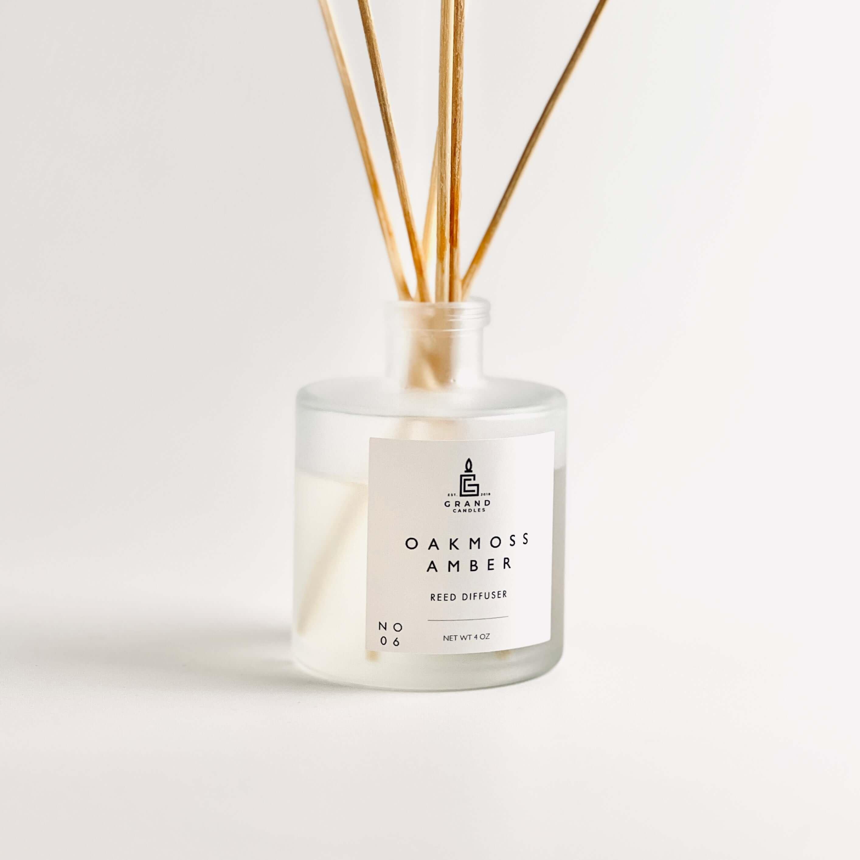 Oakmoss Amber Reed Diffuser  - Grand Candles LLC   