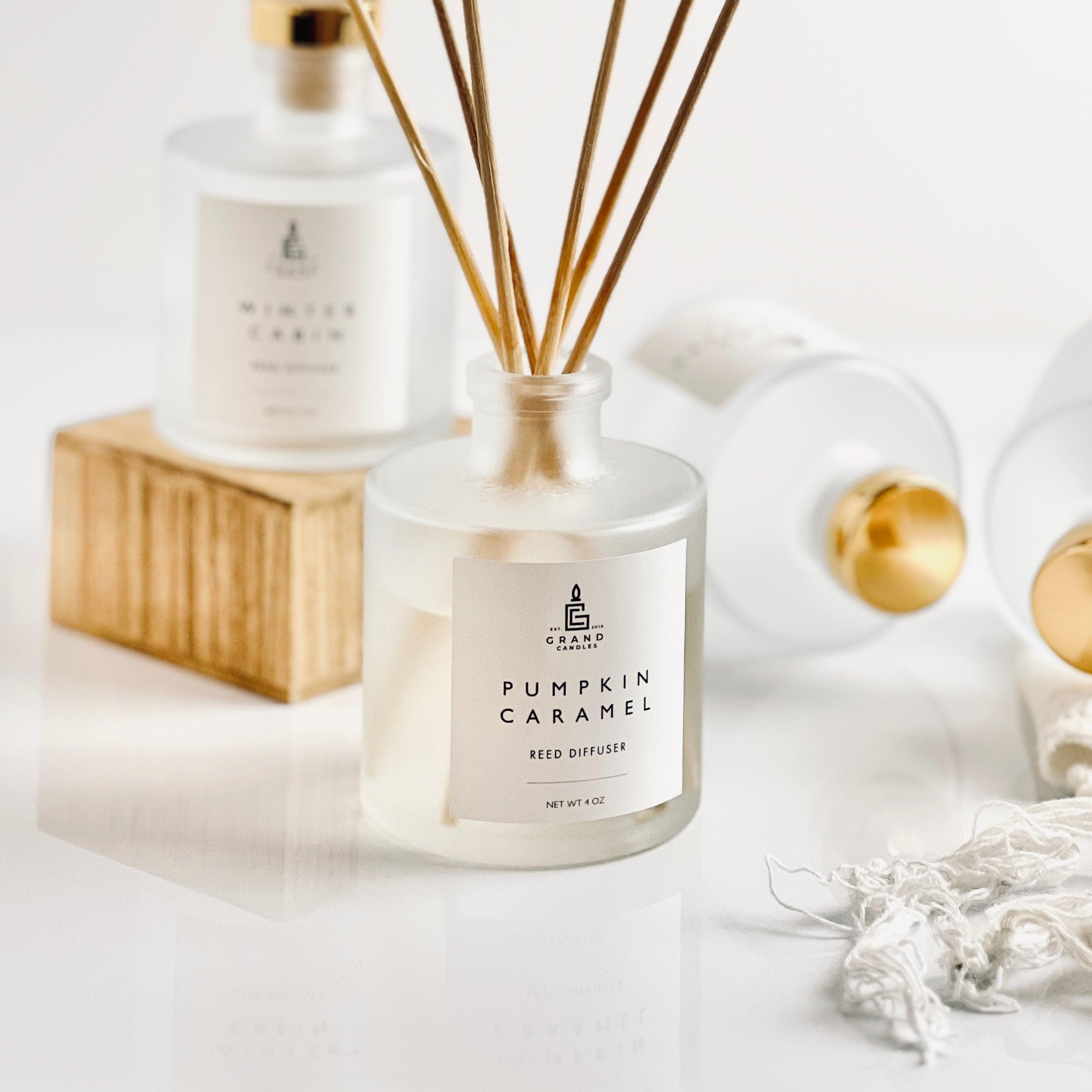 Pumpkin Caramel Reed Diffuser  - Grand Candles LLC   