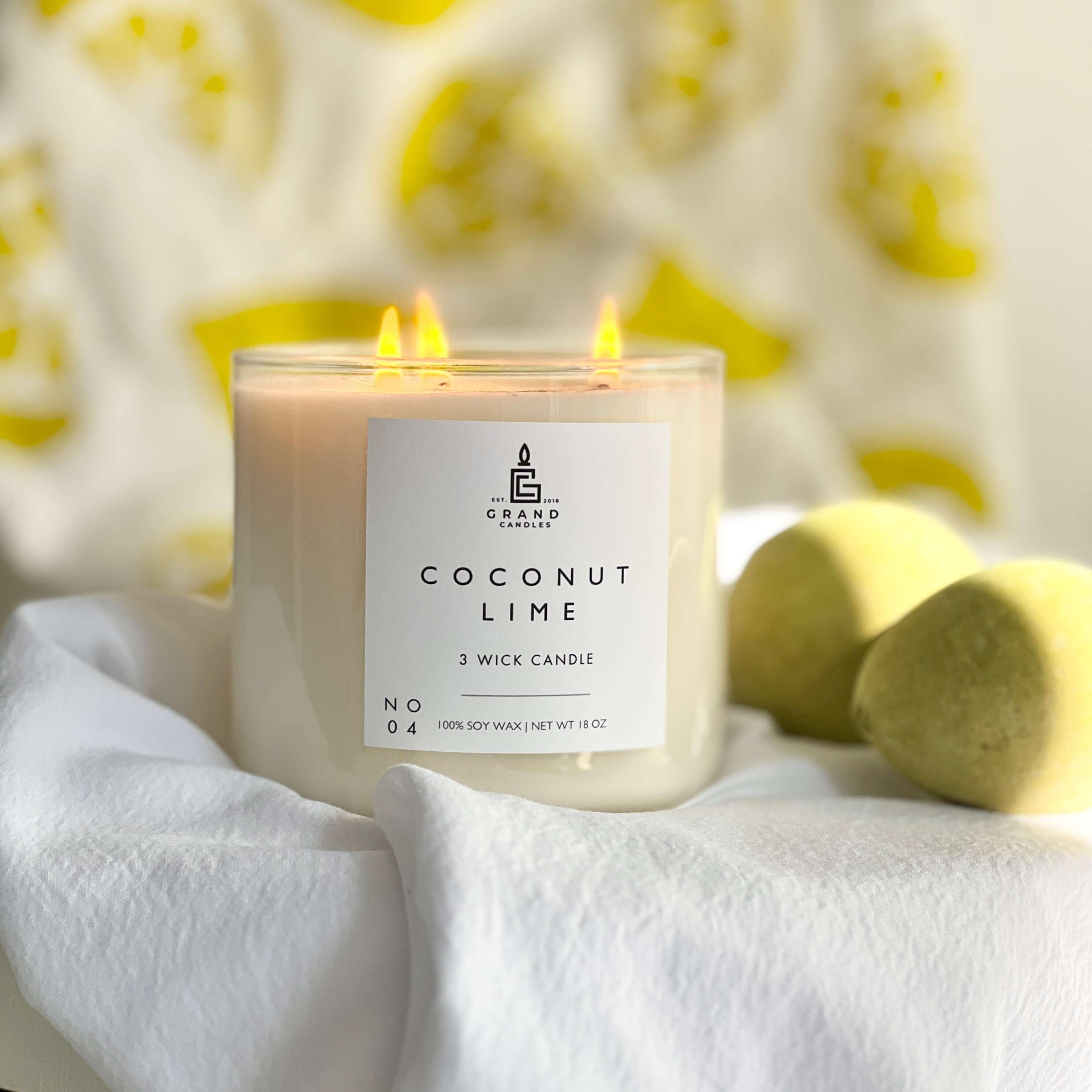 Coconut Lime Candle  - Grand Candles LLC   