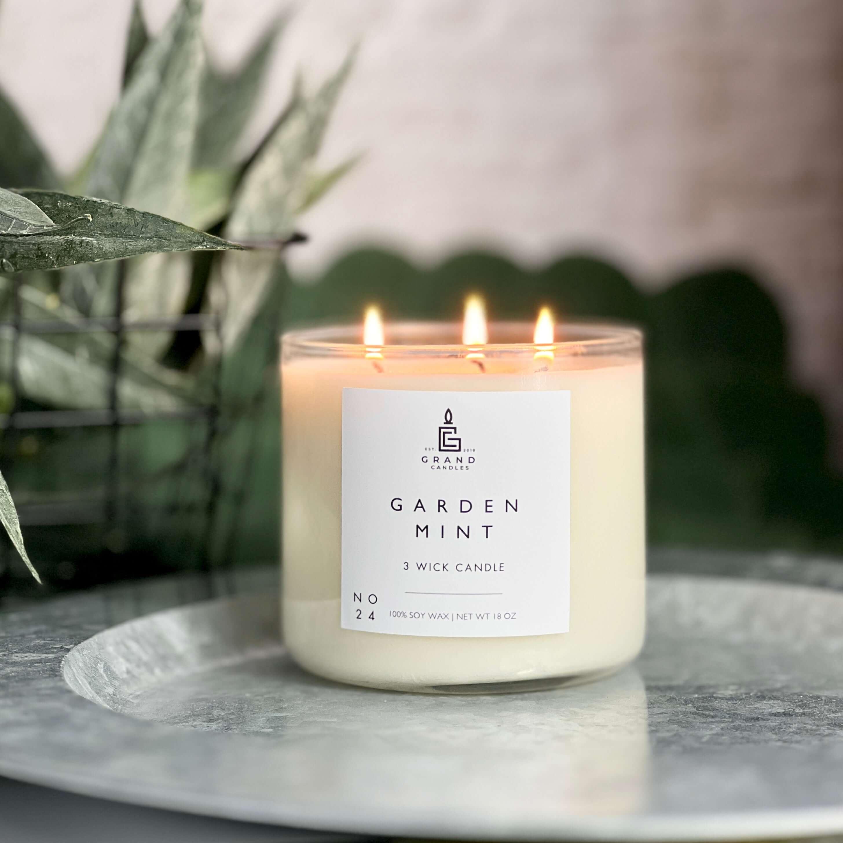 Garden Mint Candle  - Grand Candles LLC   