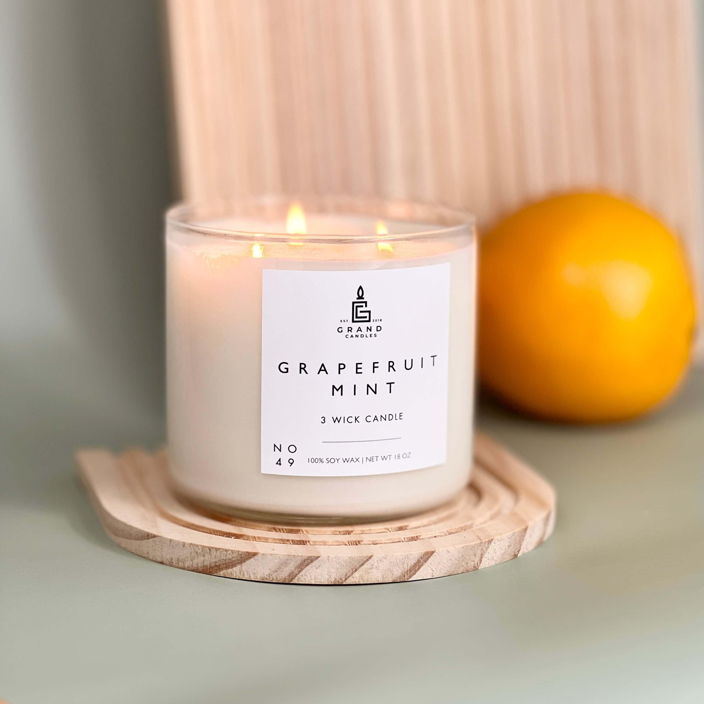 Grapefruit Mint Candle  - Grand Candles LLC   