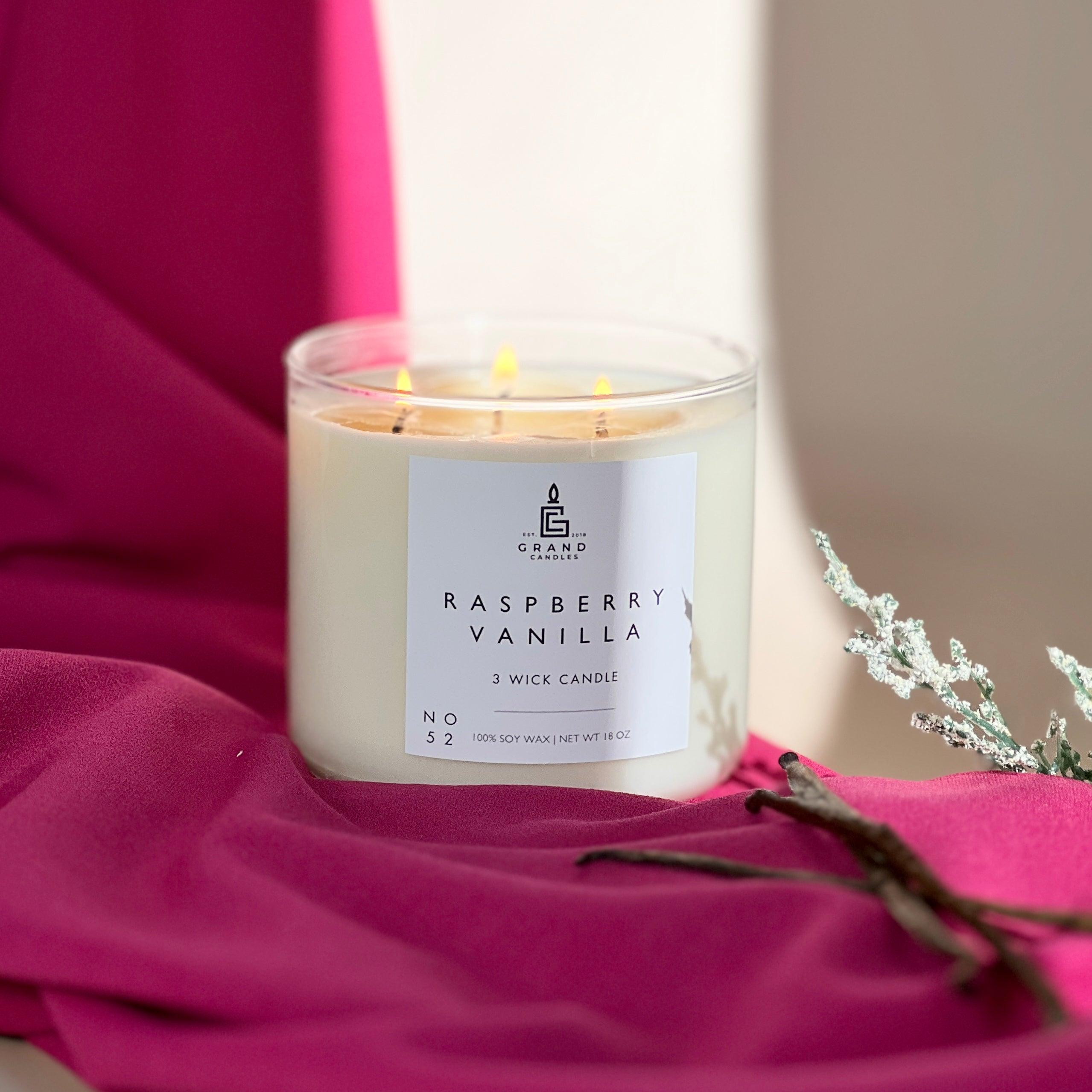 Raspberry Vanilla Candle  - Grand Candles LLC   