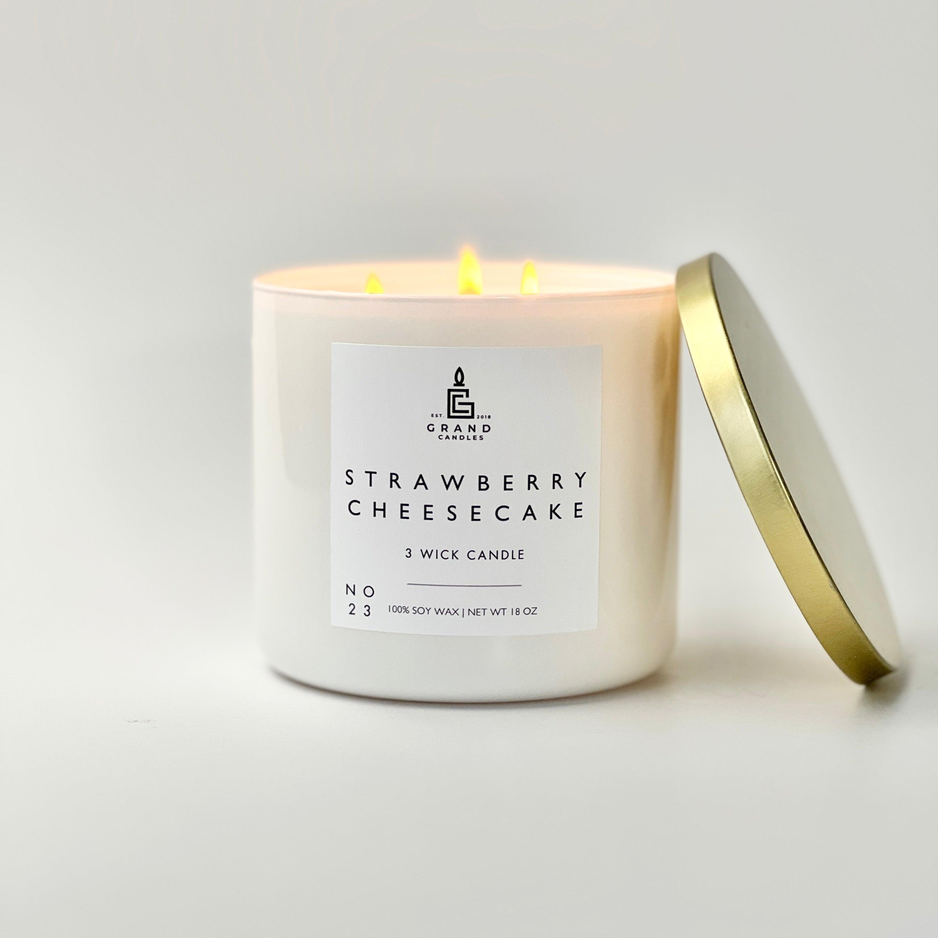 Strawberry Cheesecake Candle  - Grand Candles LLC   