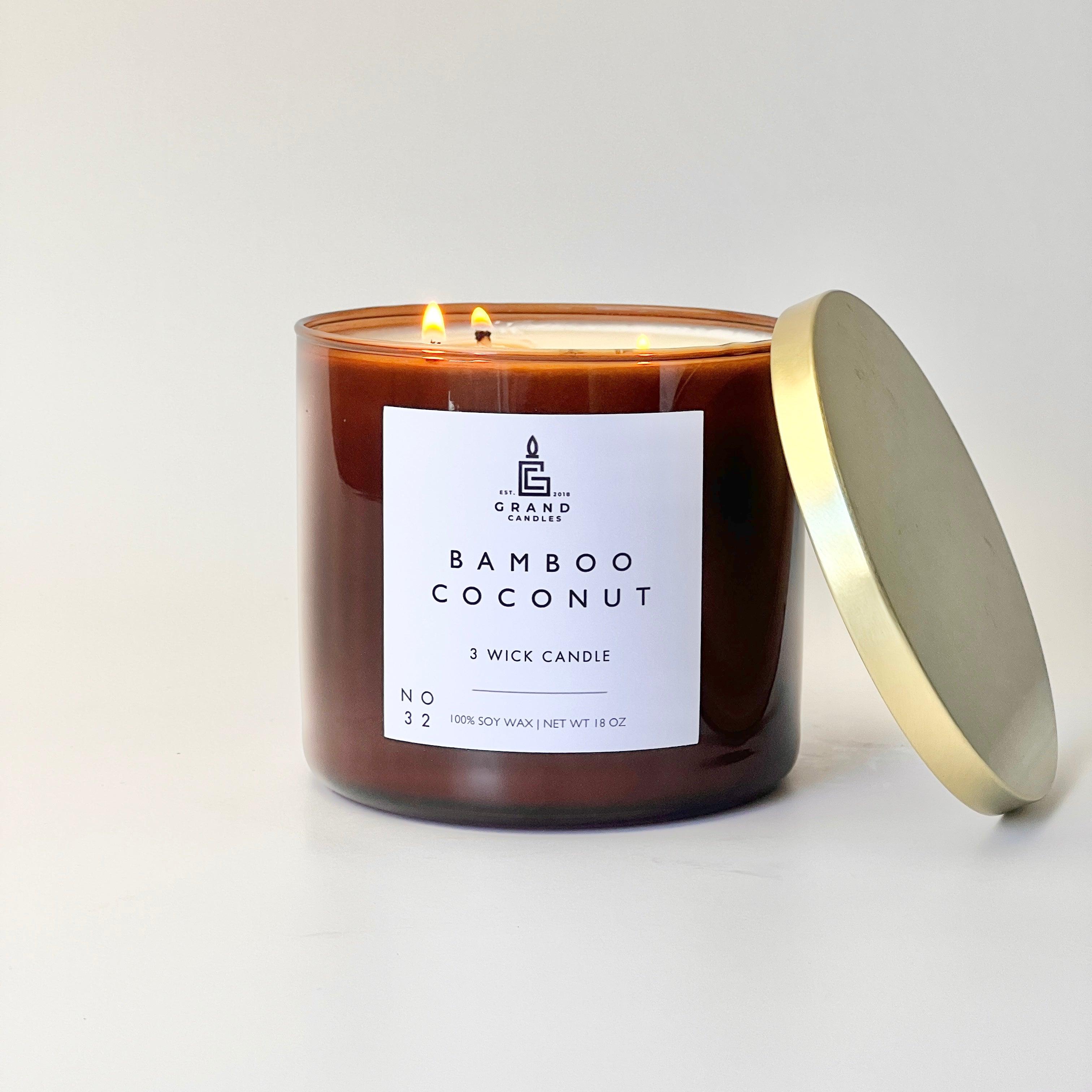 Bamboo Coconut Candle  - Grand Candles LLC   