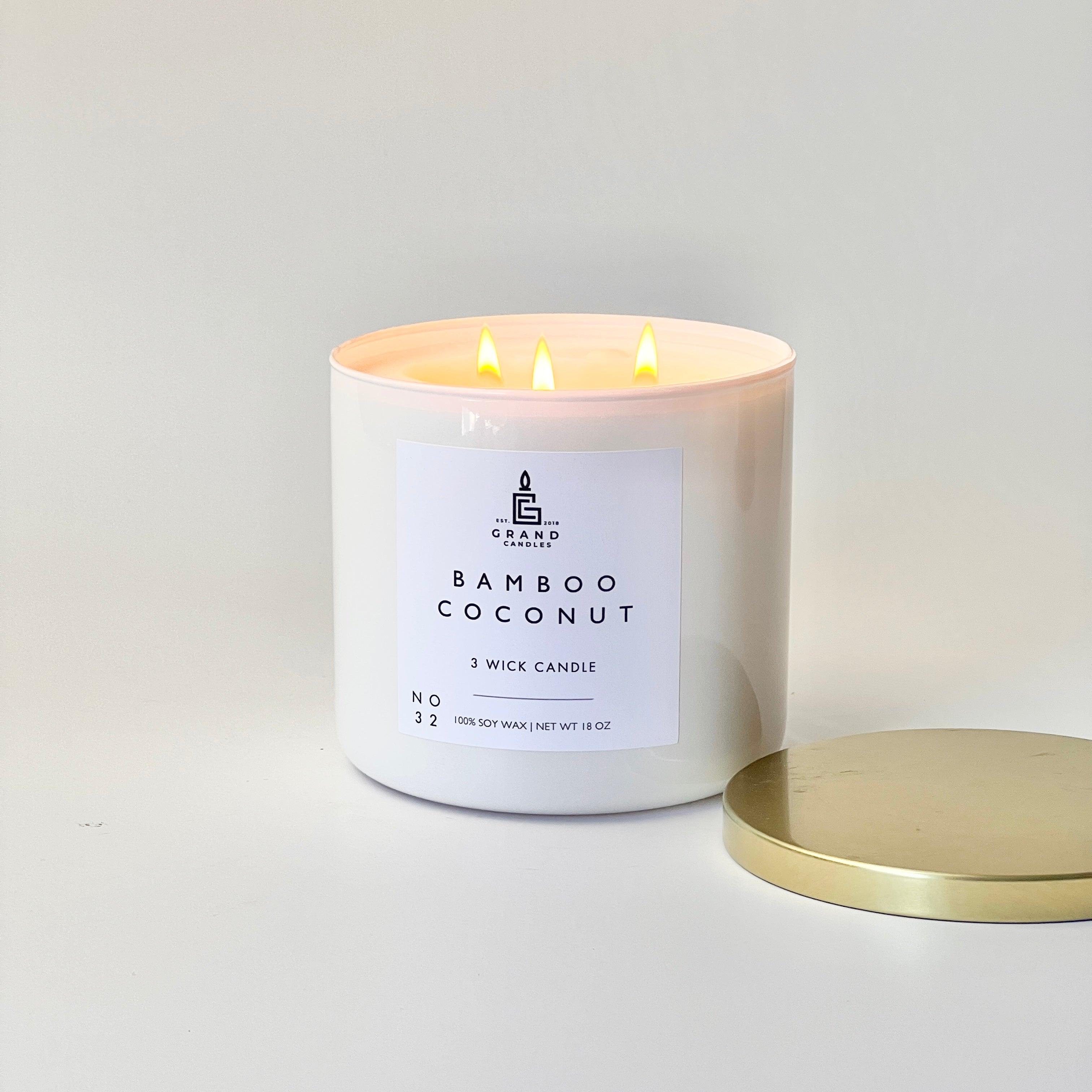 Bamboo Coconut Candle  - Grand Candles LLC   