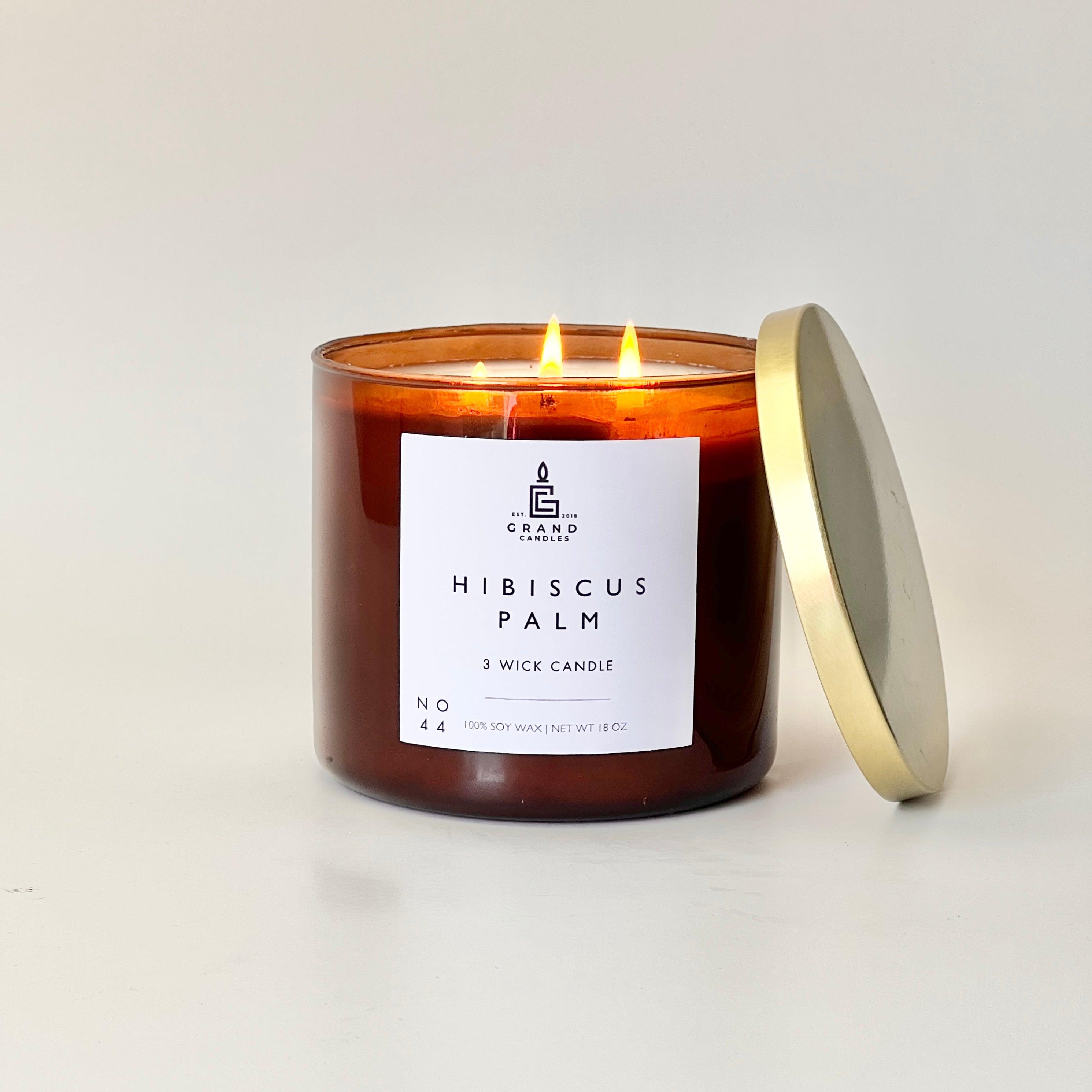 Hibiscus Palm Candle  - Grand Candles LLC   