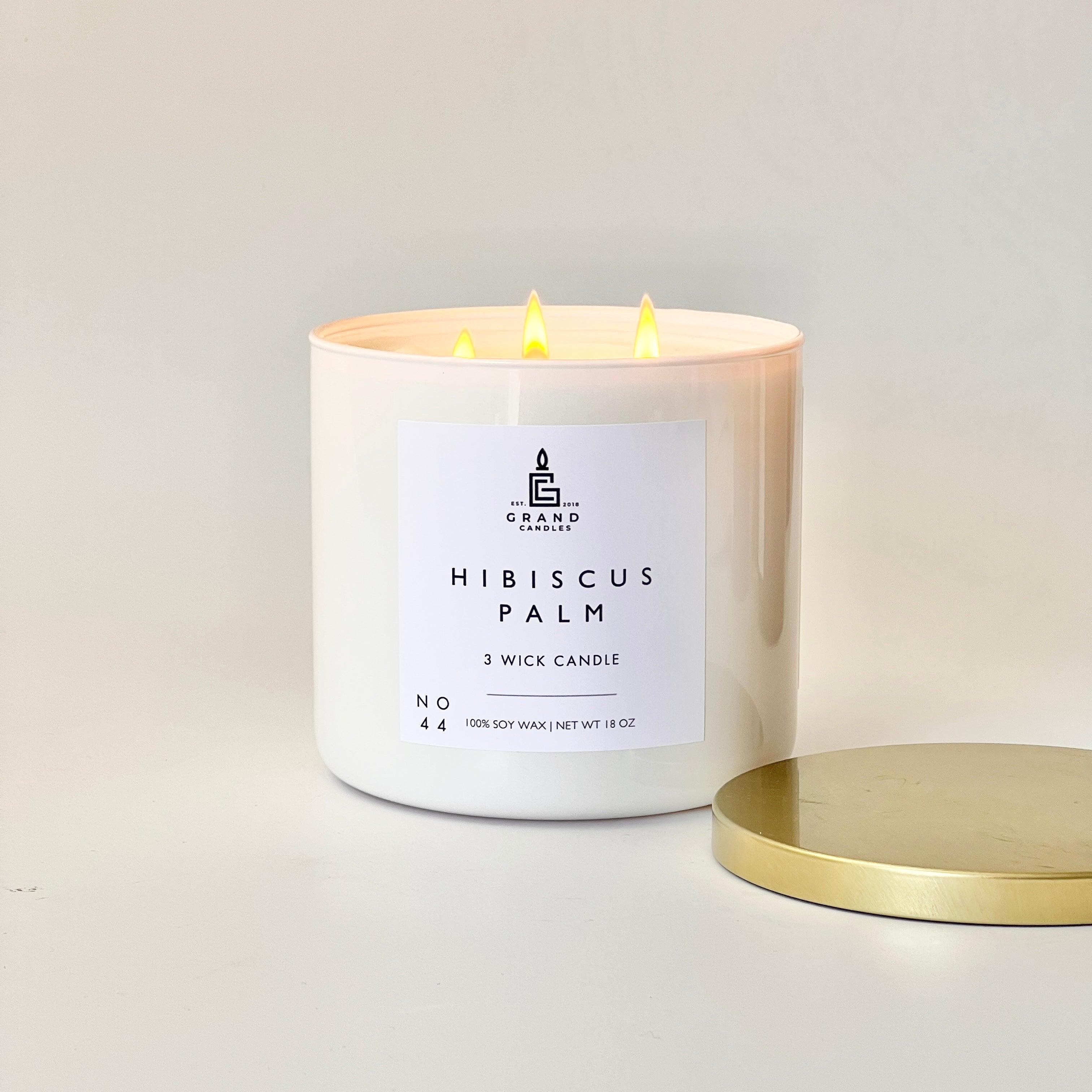 Hibiscus Palm Candle  - Grand Candles LLC   