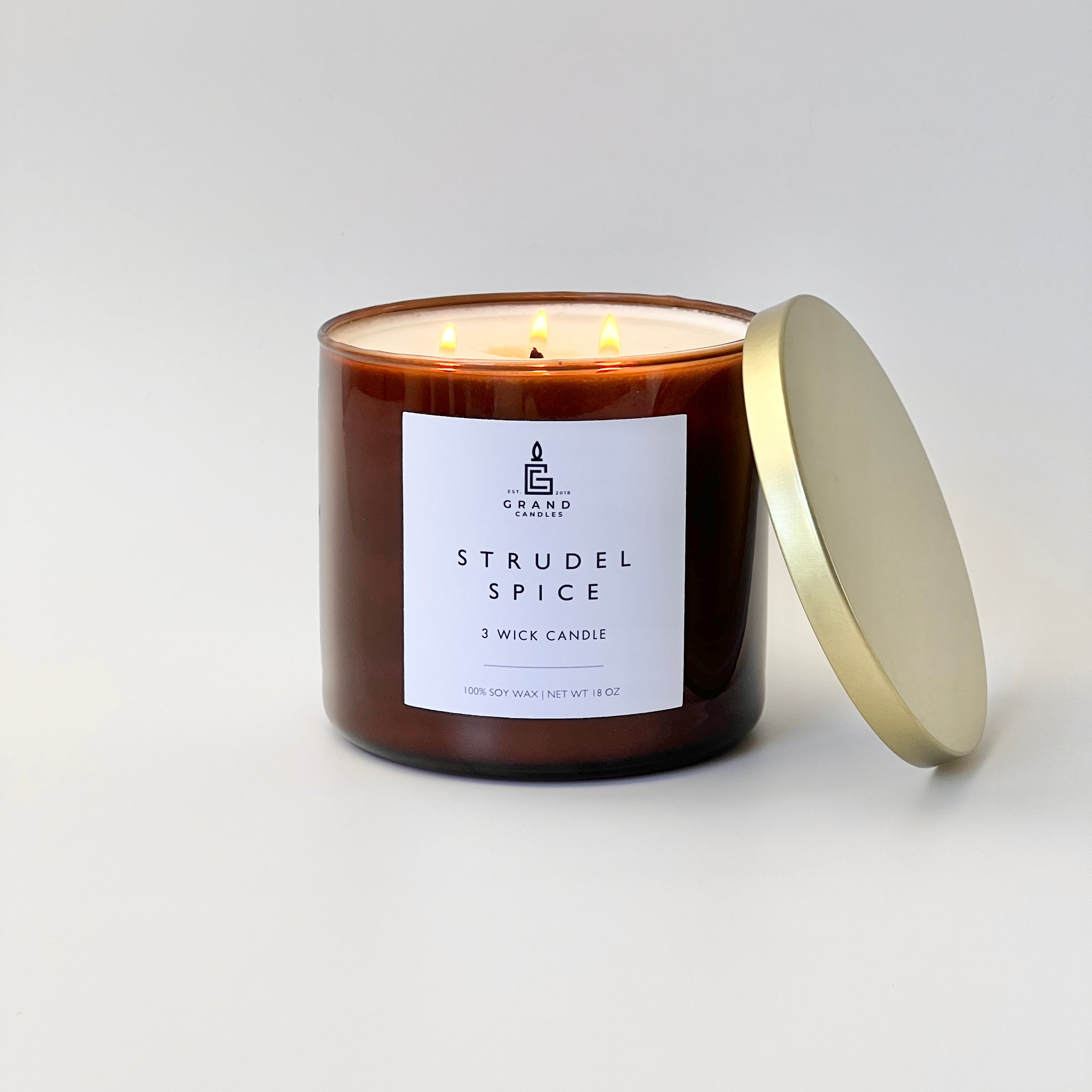 Strudel Spice Candle  - Grand Candles LLC   