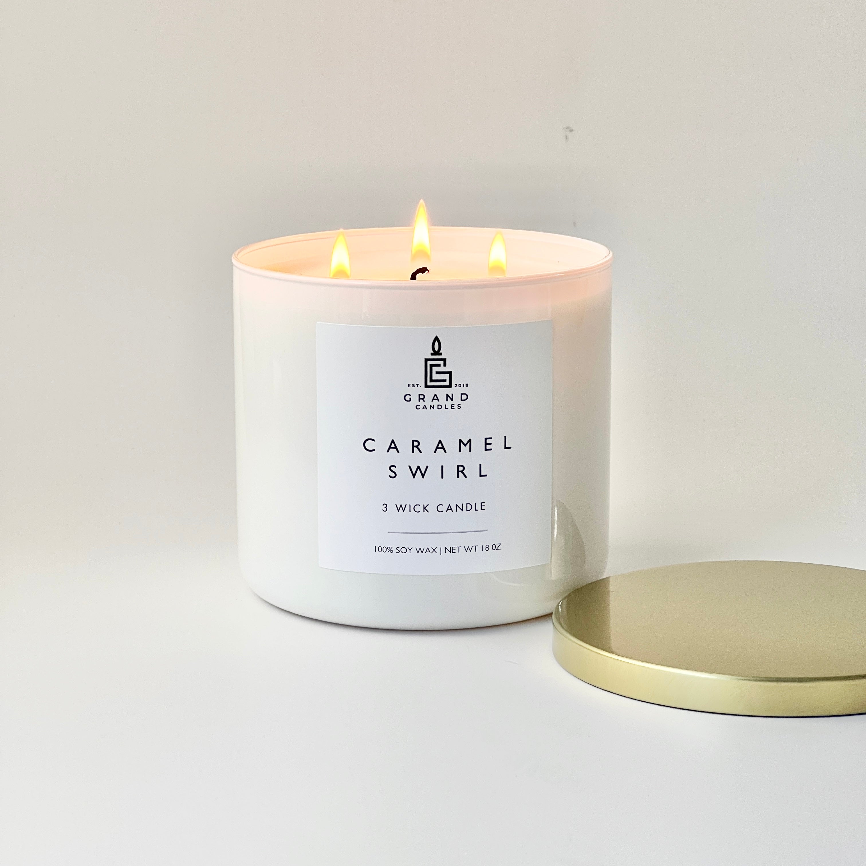 Caramel Swirl Candle  - Grand Candles LLC   