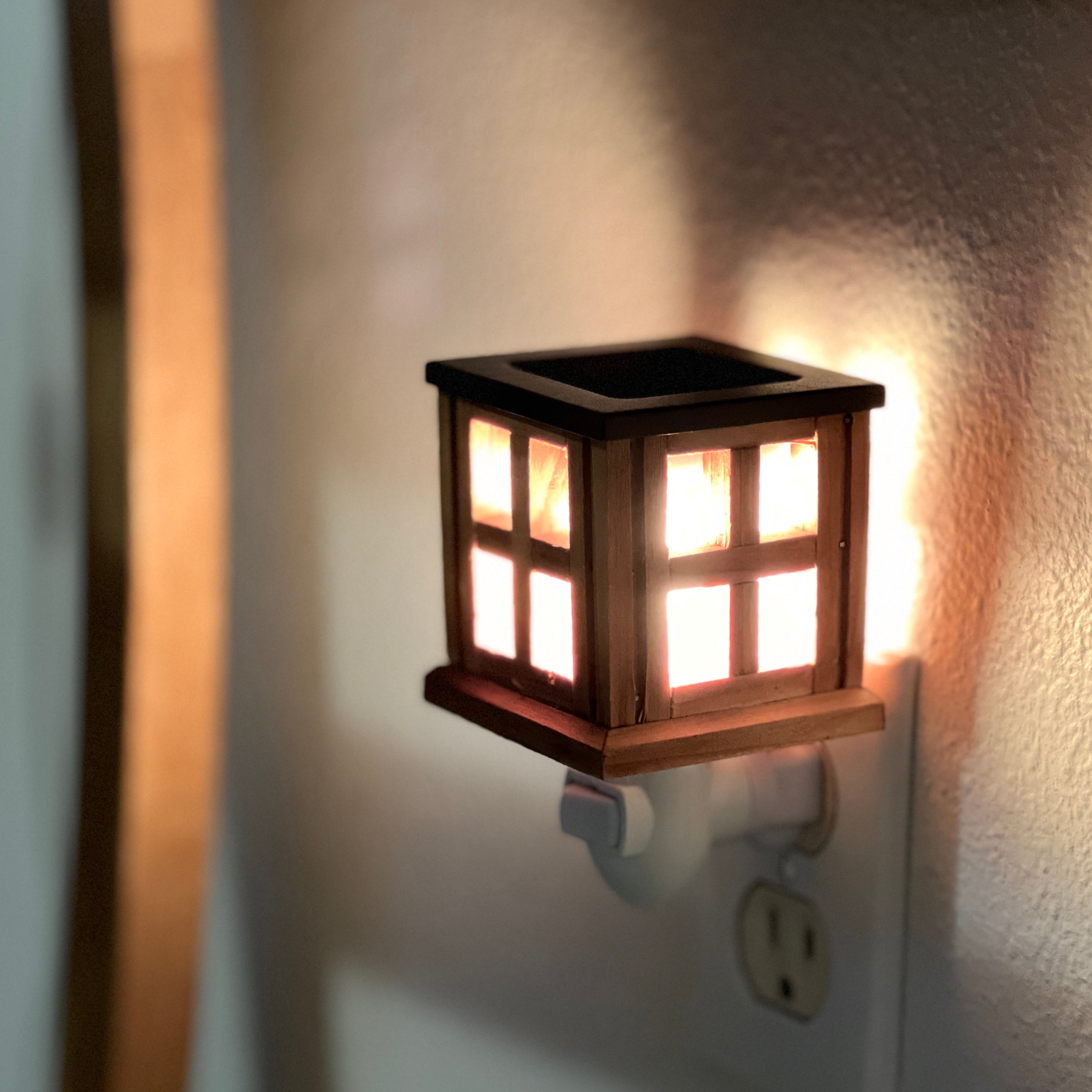 Wood Lantern Pluggable Wax Warmer