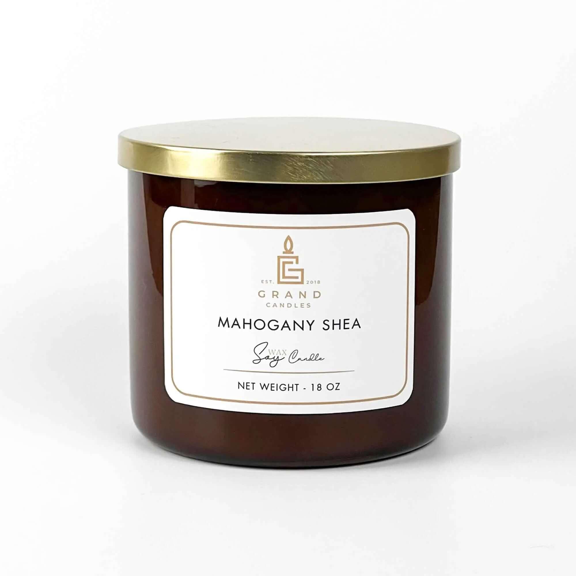 Mahogany Shea Candle  - Grand Candles LLC   