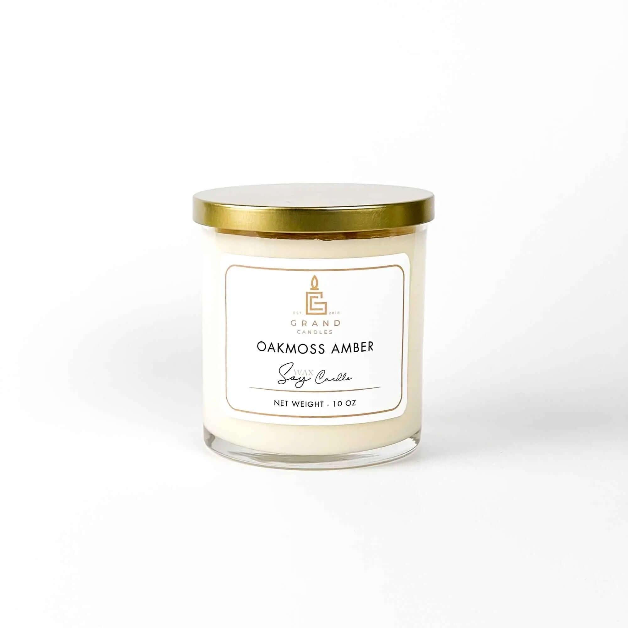 Oakmoss Amber Candle  - Grand Candles LLC   