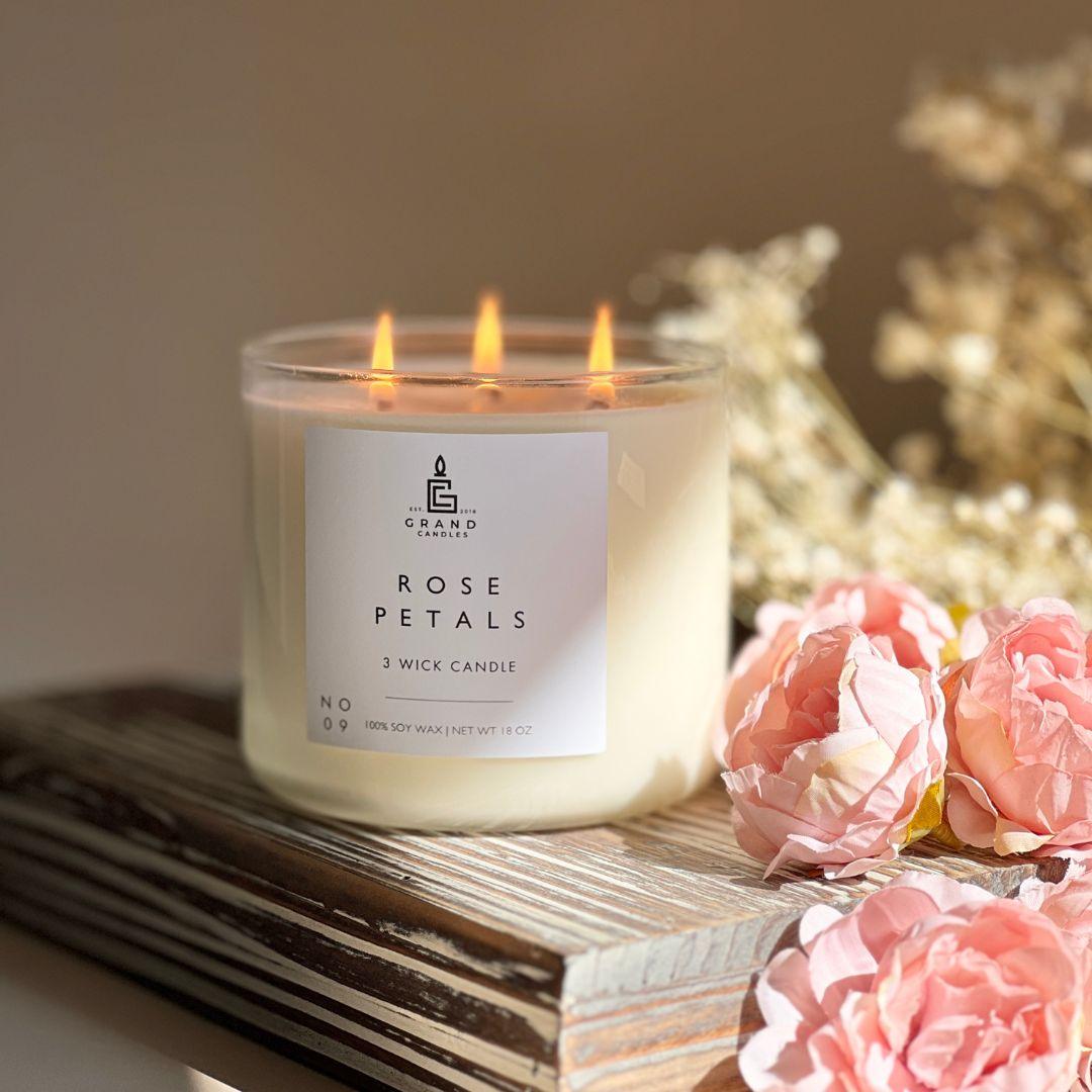 Rose Petals Candle  - Grand Candles LLC   