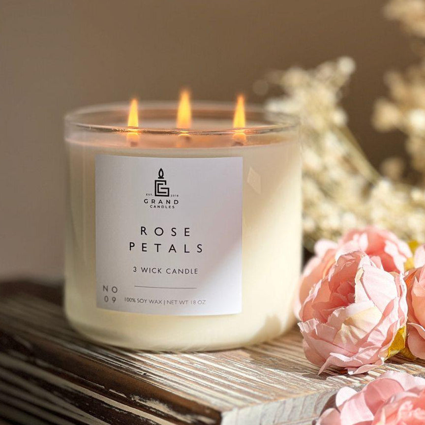 Rose Petals Candle  - Grand Candles LLC   