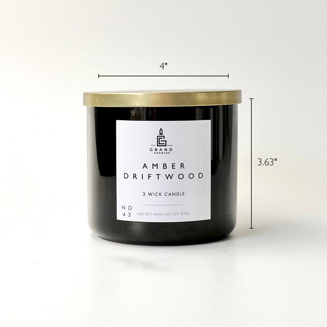 Amber Driftwood Candle  - Grand Candles LLC   