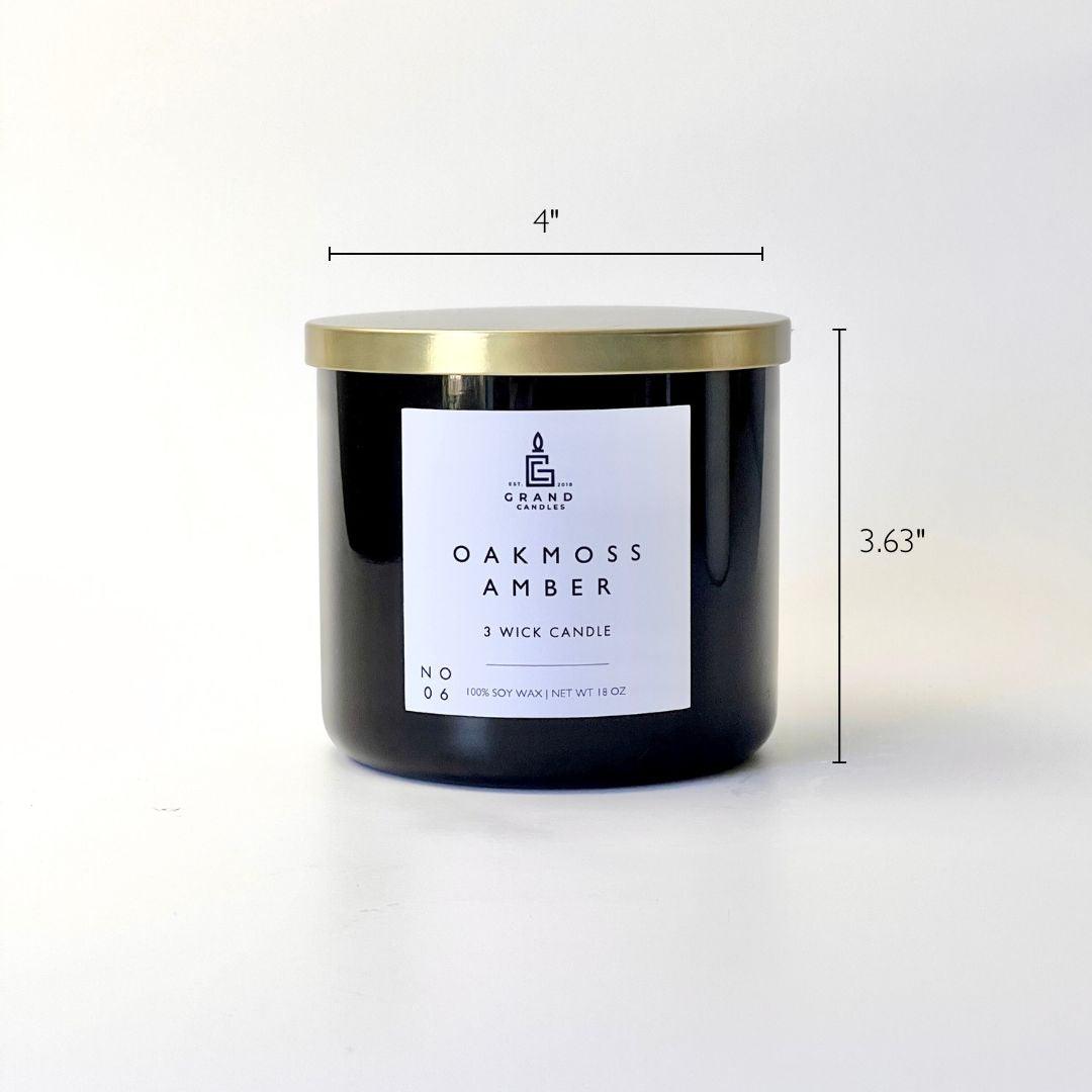 Oakmoss Amber Candle  - Grand Candles LLC   