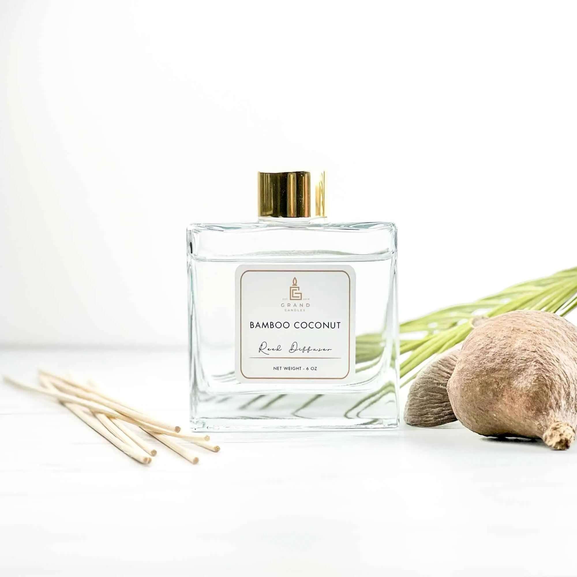 Bamboo Coconut Reed Diffuser  - Grand Candles LLC   