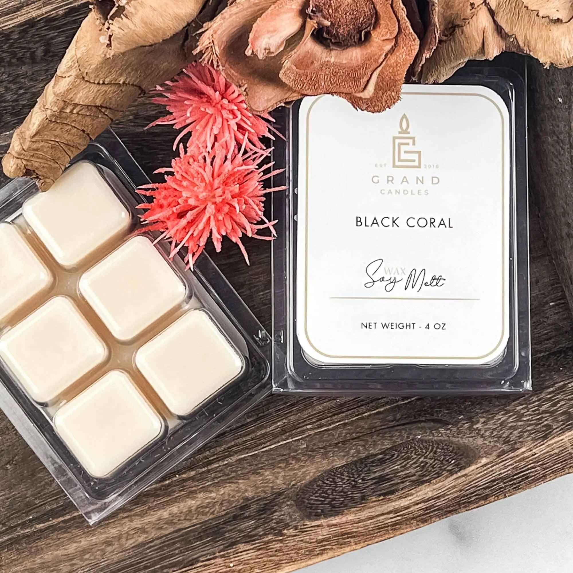 Black Coral Soy Wax Melt  - Grand Candles LLC   