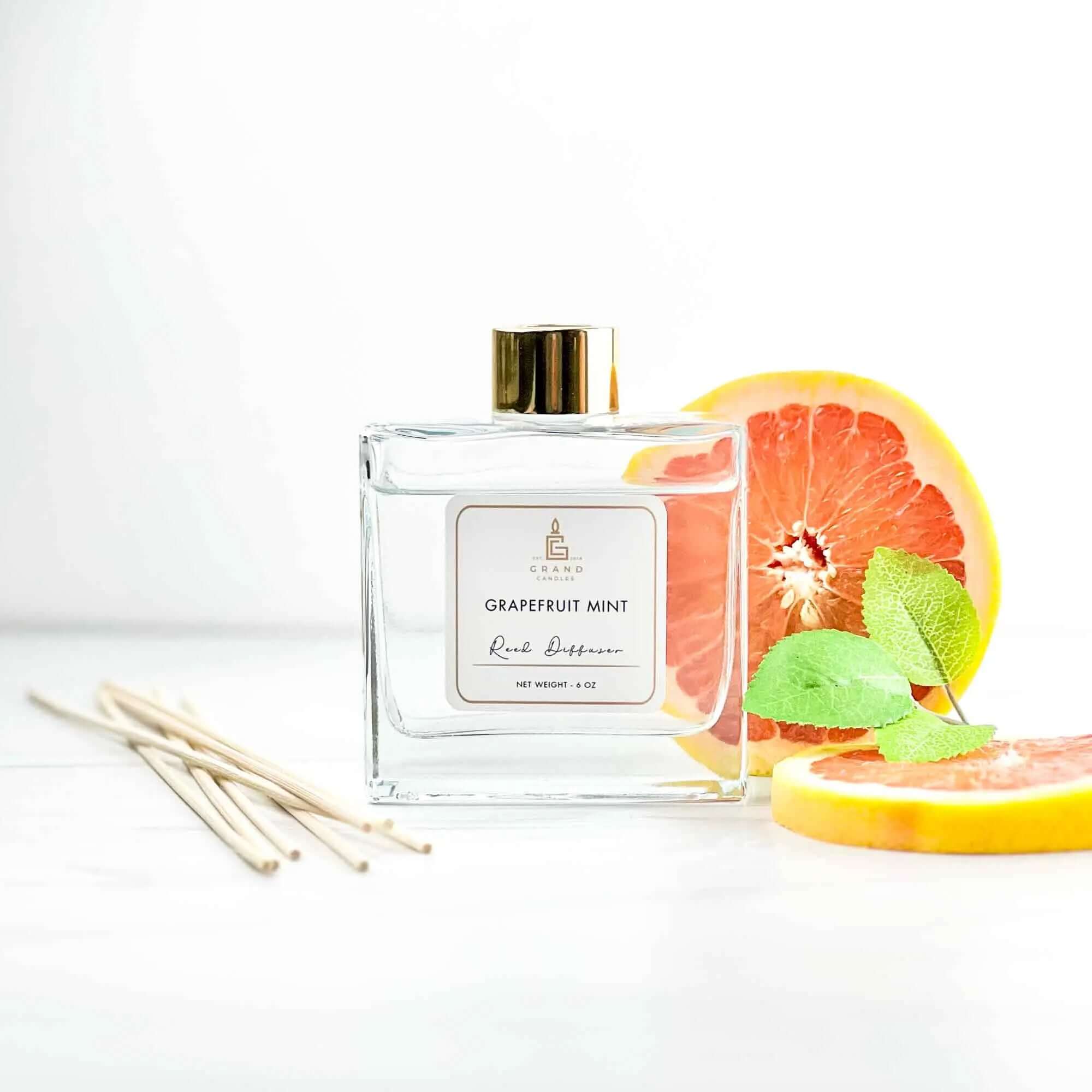 Grapefruit Mint Reed Diffuser  - Grand Candles LLC   