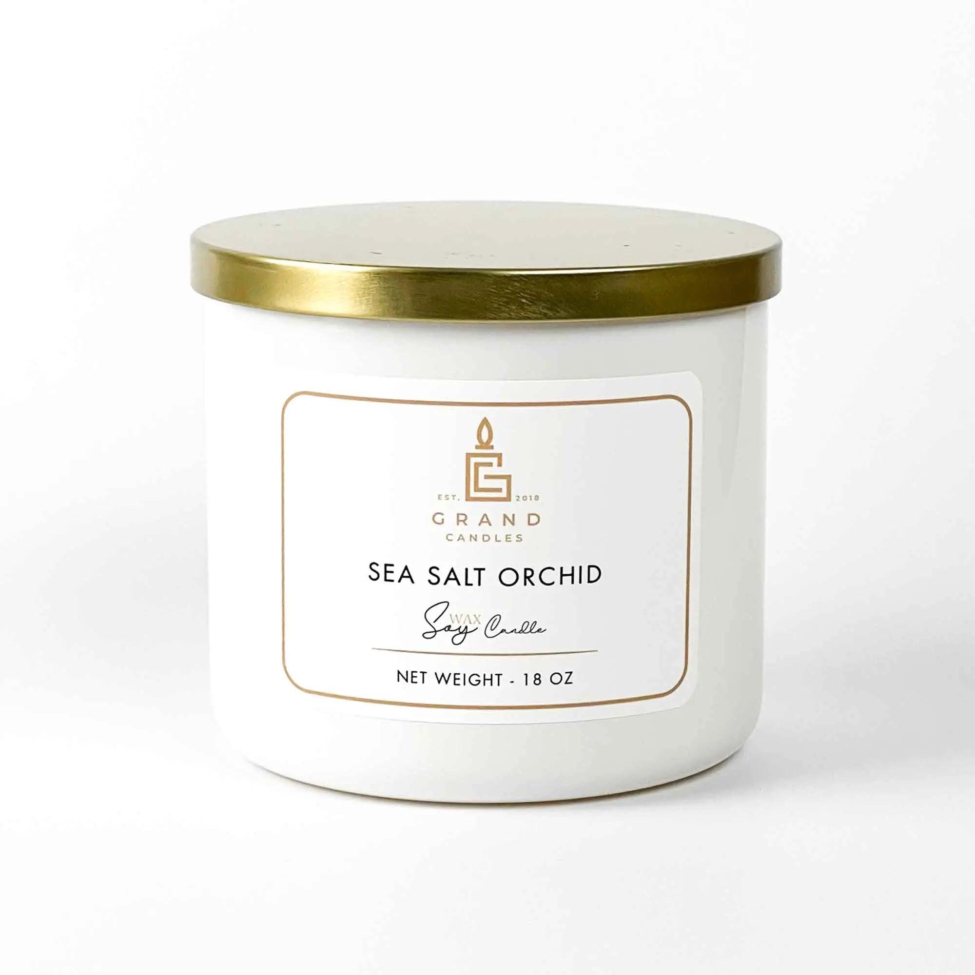 Sea Salt Orchid Candle  - Grand Candles LLC   