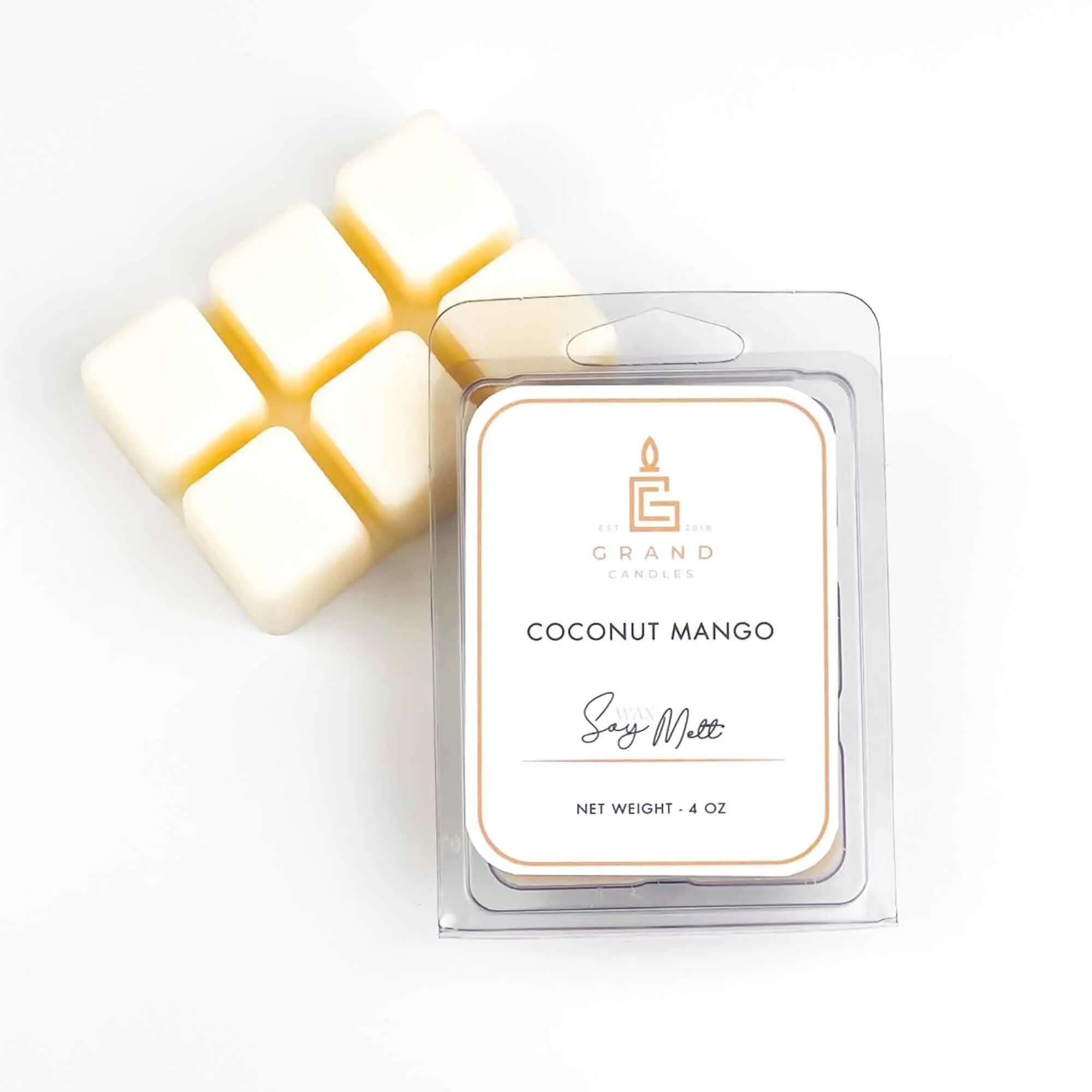 Coconut Mango Soy Wax Melt  - Grand Candles LLC   