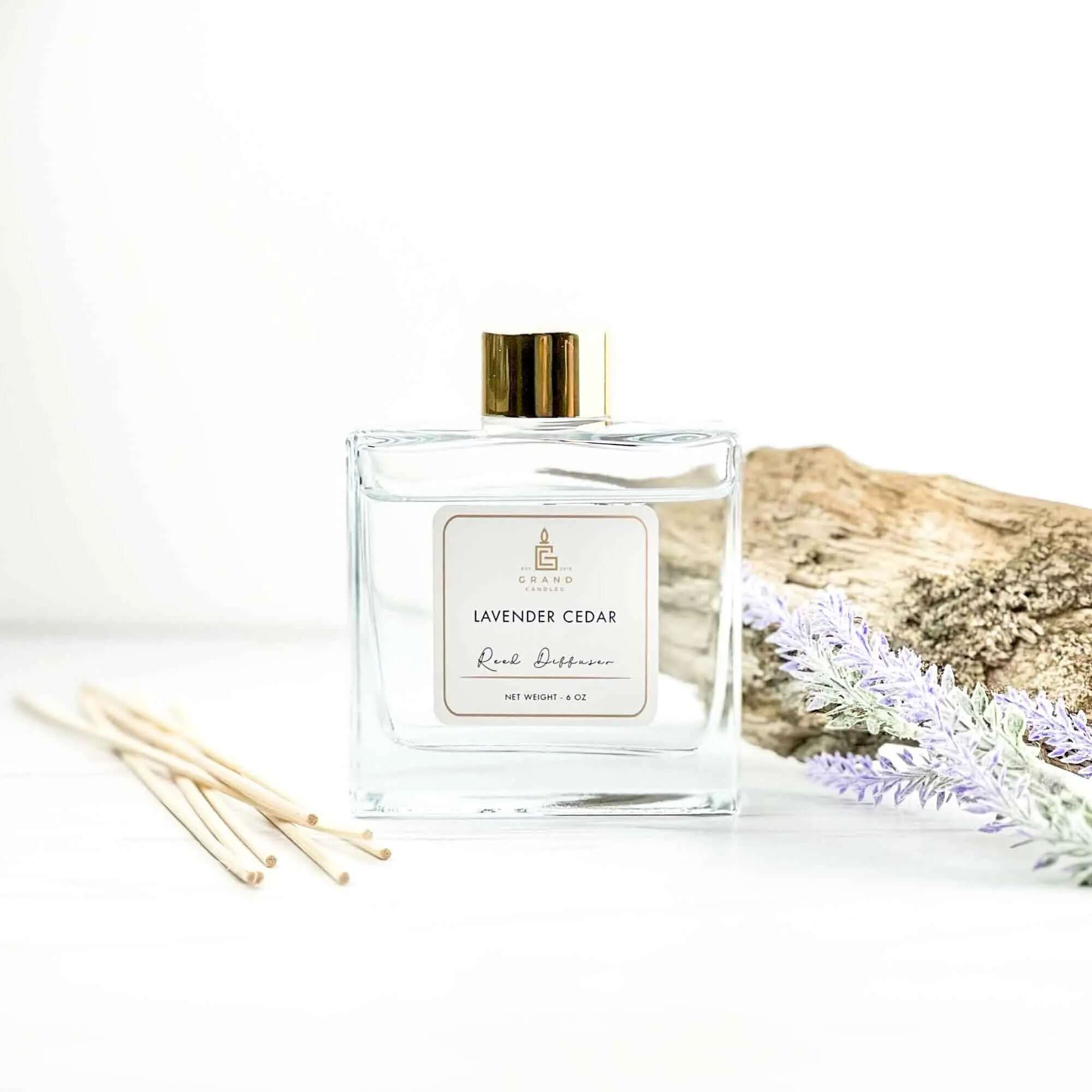 Lavender Cedar Reed Diffuser  - Grand Candles LLC   