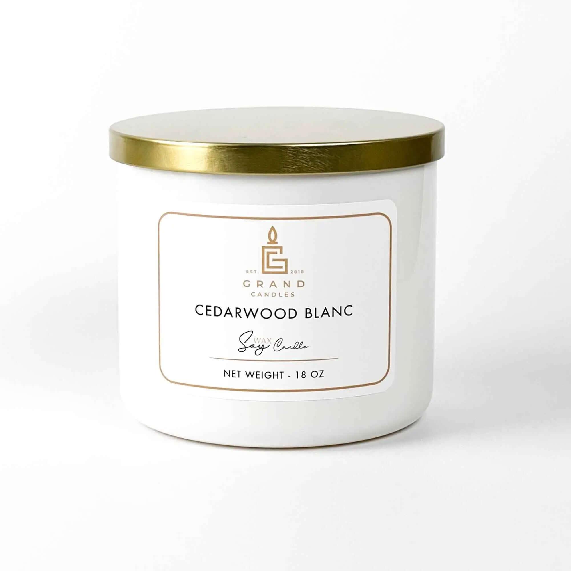 Cedarwood Blanc Candle  - Grand Candles LLC   